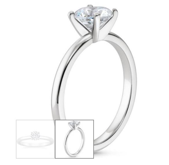 Solitaire Engagement Ring - side view